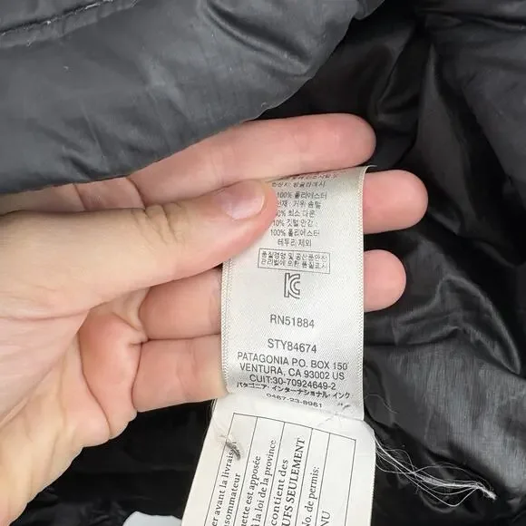 Patagonia Down Sweater Jacket Mens XLarge Insulated Goose Puffer Windproof Flaw - Picture 9 of 10